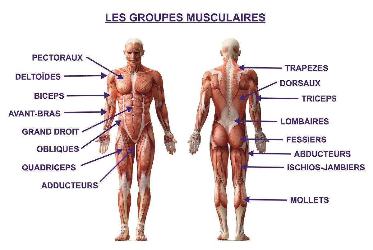 les muscles travaillés à la salle de sport Planète forme Limoges