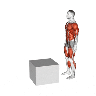Cardio-training Le jump box avec réception en squat pistol par Planète forme club de fitness Limoges